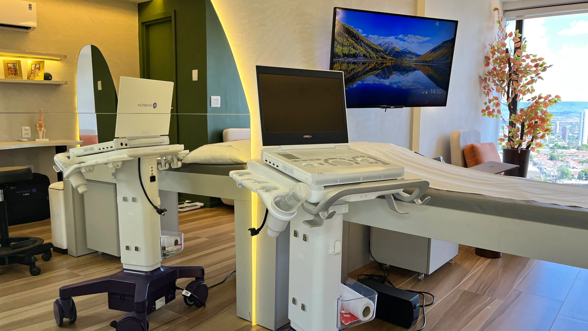 Ultrassom utilizado durante a consulta